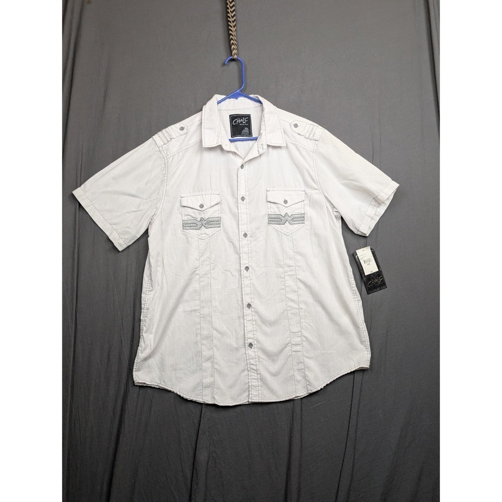 Chalc‎ Men's Short Sleeve Shirt Size XXLarge White